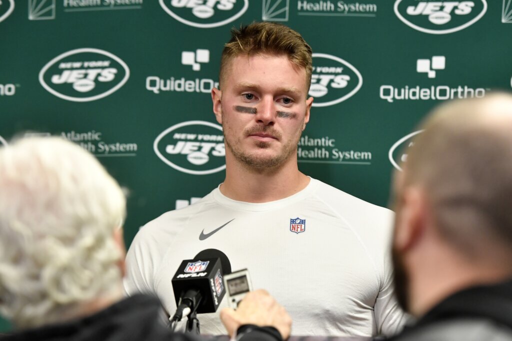 Jets starting Tim Boyle at QB vs. Dolphins in place of the benched Zach Wilson, AP sources say