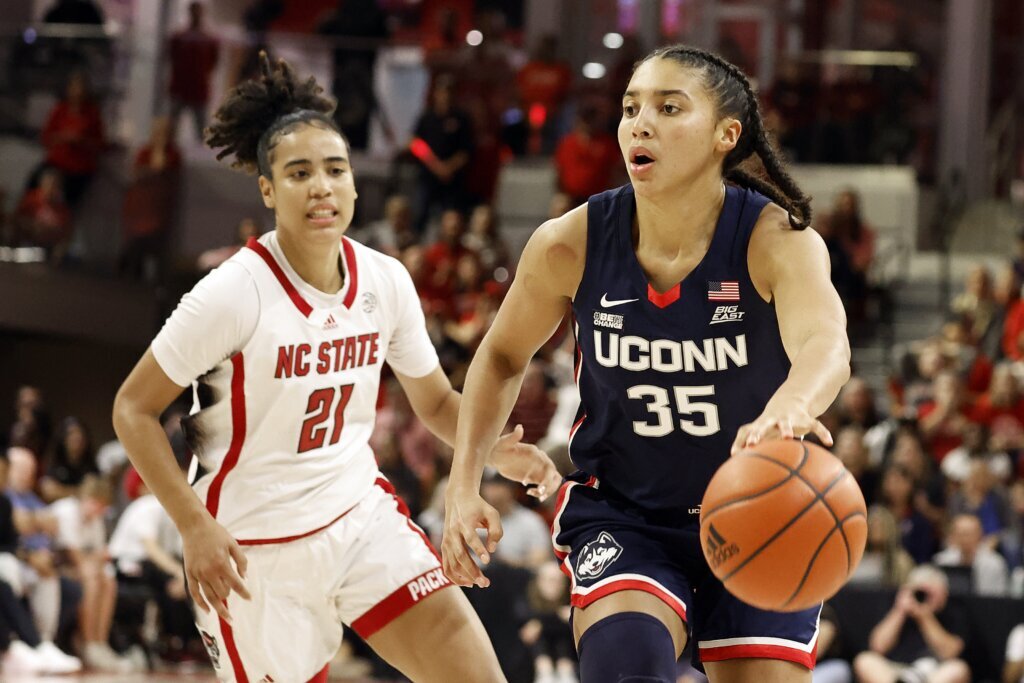 UConn guard Azzi Fudd will miss the remainder of the season with a right knee injury