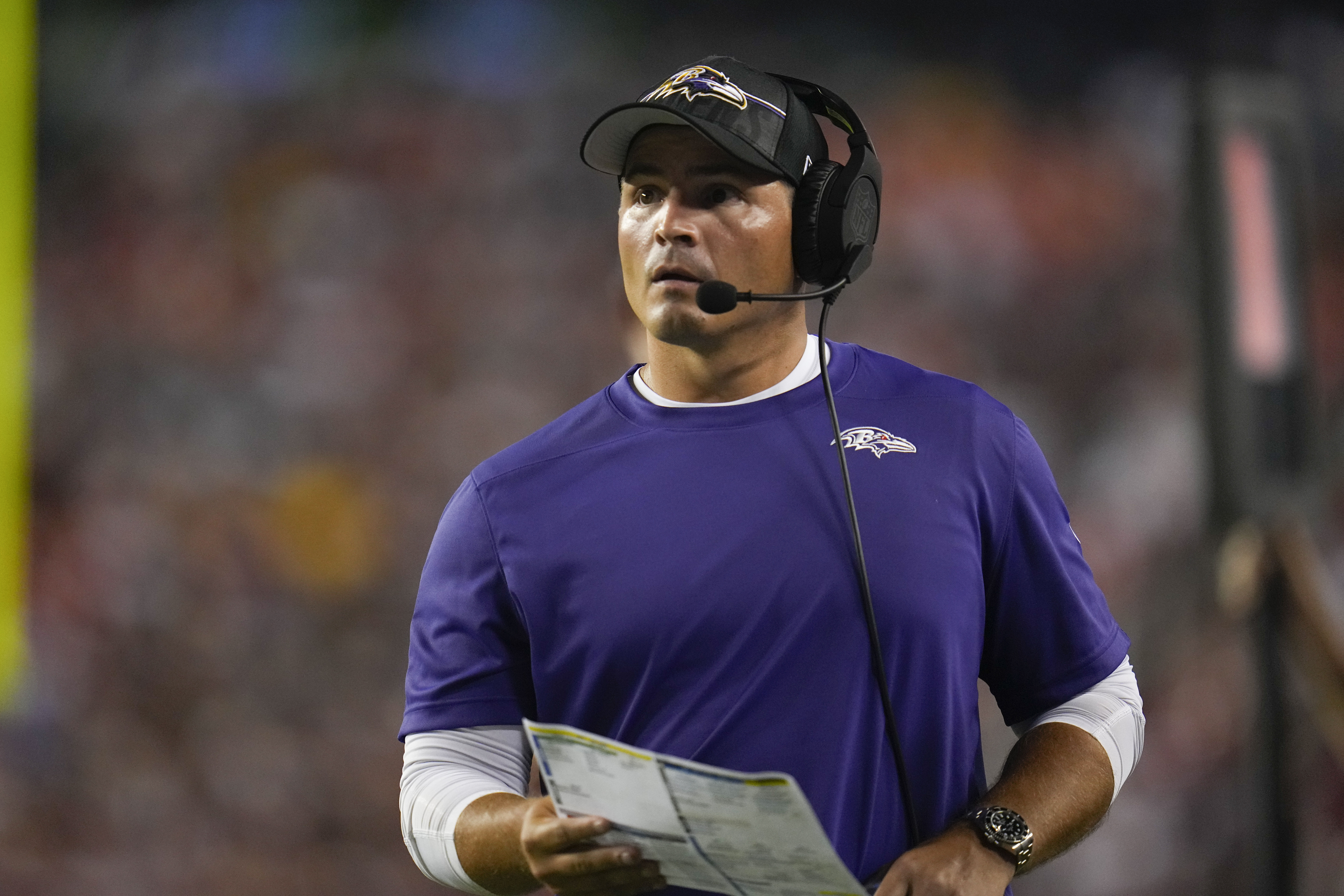 Falcons interview Ravens defensive coordinator Mike Macdonald for head coaching job