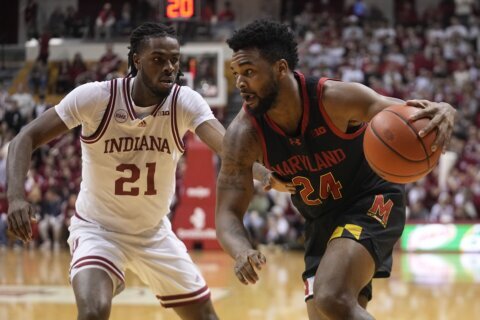 Maryland falls 65-53 at Indiana in Big Ten Conference opener