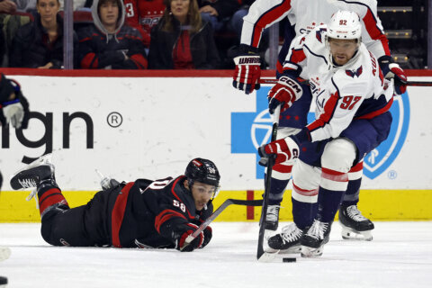 Kuznetsov scores in shootout to lift Capitals over Hurricanes 2-1