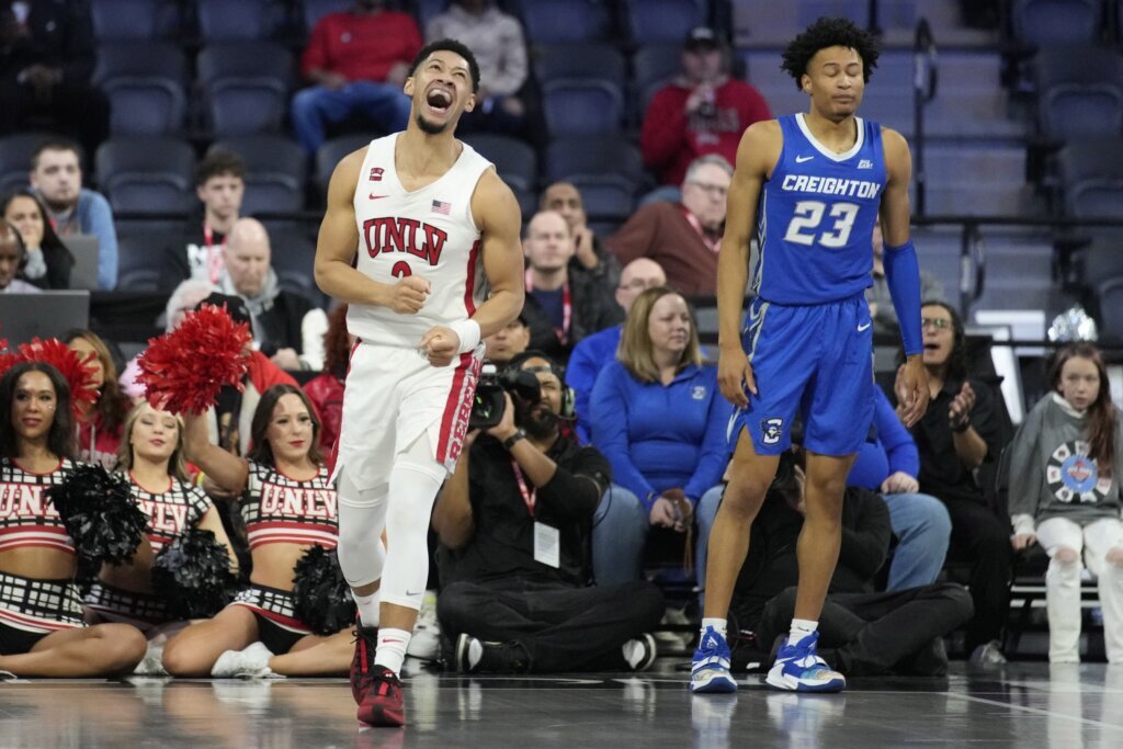 Kalib Boone scores 25 points to lead UNLV to 79-64 victory over No. 8 Creighton