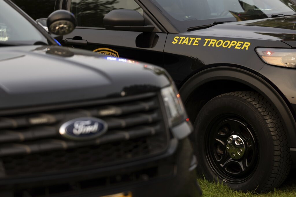 Suspected impaired driver strikes Maryland State Trooper patrol vehicle in work zone