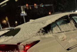 Car filled with snow