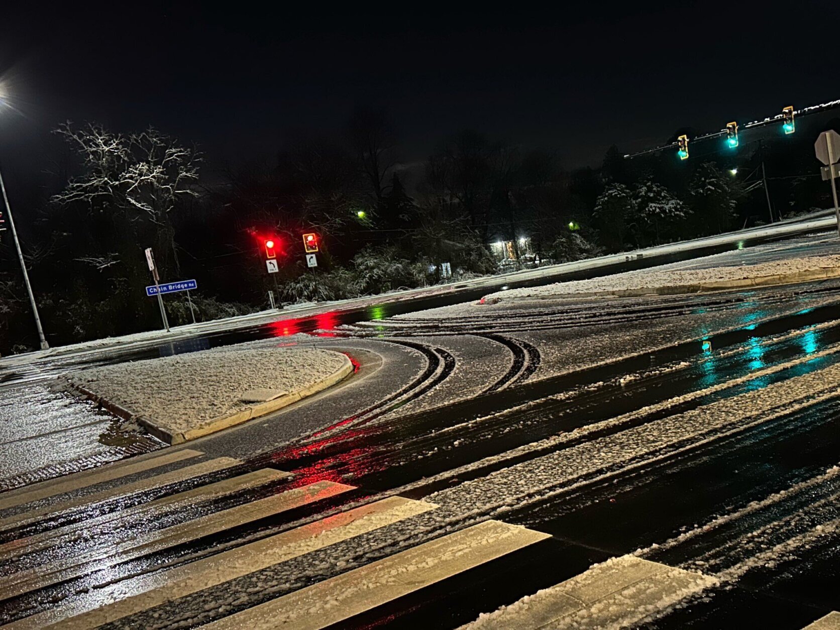 Icy slush on Vienna roads