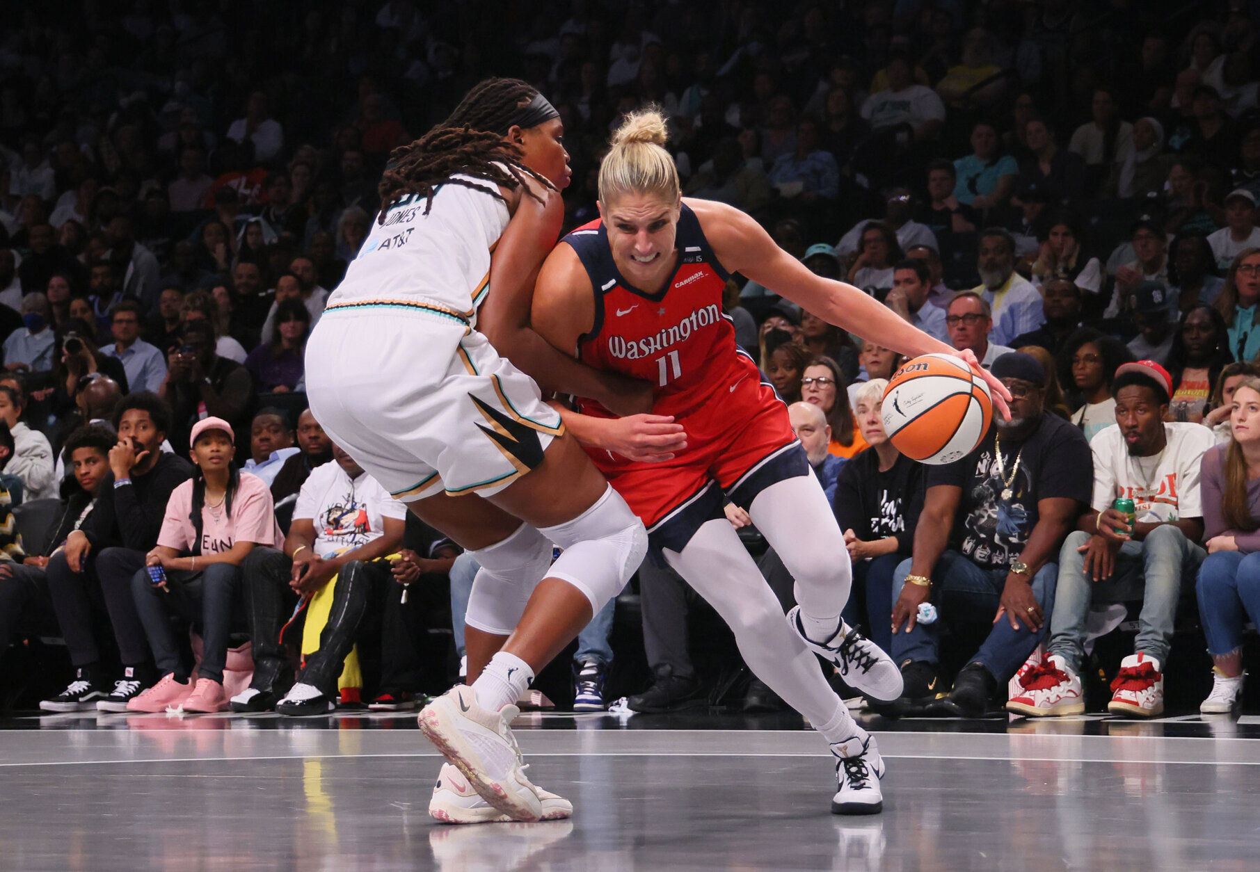 <h3>Questions surround the Mystics entering 2024 season</h3>
<p>After a historic season for the WNBA, the Washington Mystics enter an offseason filled with uncertainty and questions concerning the future of its franchise star.</p>
<p>In its first year under <a href="https://wtop.com/washington-mystics/2022/11/mike-thibault-retiring-as-head-coach-of-mystics-son-eric-thibault-to-take-over/">head coach Eric Thibault,</a> Washington finished in seventh place — three games under .500 — and stuck taking on the New York Liberty in the first round of the playoffs. The Mystics postseason quickly ended on the road following <a href="https://wtop.com/washington-mystics/2023/09/liberty-advance-to-wnba-playoff-semis-for-first-time-since-2015-with-90-85-win-over-mystics-in-ot/">a two-game sweep</a> by the future Eastern Conference champions.</p>
<p>Now, heading into 2023, Washington has critical questions, the largest being the future of star Elena Delle Donne.</p>
<p>The two-time league MVP — who led Washington to its only WNBA title in 2019 and quickly <a href="https://apnews.com/mvp-delle-donne-signs-4-year-deal-with-wnba-champion-mystics-1e1ba31eeade14ab1ffb0d824670b92f">re-signed in 2020</a> — is an <a href="https://www.washingtonpost.com/sports/2023/09/21/mystics-offseason-elena-delle-donne/">unrestricted free agent</a> along with Natasha Cloud, Tianna Hawkins and Kristi Toliver. It remains unclear if the former Olympian will remain with the Mystics.</p>
<p>In 2023, she averaged <a href="https://stats.wnba.com/player/203399/">16.7 points a game</a> with a 48.5 field goal percentage and shot almost 40% from 3-point range. However, after the <a href="https://wtop.com/washington-mystics/2023/02/elena-delle-donne-back-at-team-usa-after-greatest-offseason-ever/">&#8220;greatest offseason ever,&#8221;</a> the former Delaware star only played 23 games (her fewest in Washington, not including her 2021 injury-plagued season) and only averaged 27.5 minutes a game.</p>
<p>Will Mystics management be willing to sign the 34-year-old to a new deal, understanding that she may be limited due to recurring back injuries? Who else in Washington&#8217;s unrestricted free agent list may return next season?</p>
<p>Will former Riverdale Baptist School player and Mystics center Shakira Austin <a href="https://wtop.com/washington-mystics/2023/12/washington-mystics-c-shakira-austin-has-surgery-on-torn-labrum-recovery-expected-to-take-4-6-months/">recover from a torn labrum</a> in time for the 2024 season? Lastly, what addition could Washington make with the No. 6 pick in the 2024 WNBA Draft in April?</p>
<p>Meanwhile, the Mystics owners, Monumental Sports and Entertainment, are looking to move its NBA and NHL teams to a new arena in Virginia.</p>
<p><a href="https://wtop.com/local/2023/12/this-is-monumental-capitals-wizards-owners-partner-up-with-virginia-for-proposed-arena-entertainment-district-in-alexandria/">Current plans suggest</a> the Mystics would return to Chinatown and play in Capital One Arena, its former home for over two decades. But do Mystics fans welcome the move after making the cozy confines of Entertainment and Sports Arena in Southeast D.C. their home?</p>
<p>There are so many questions the Mystics will have to answer before their first regular season game on May 14 against the Liberty.</p>
<p><em>— José Umaña</em></p>
