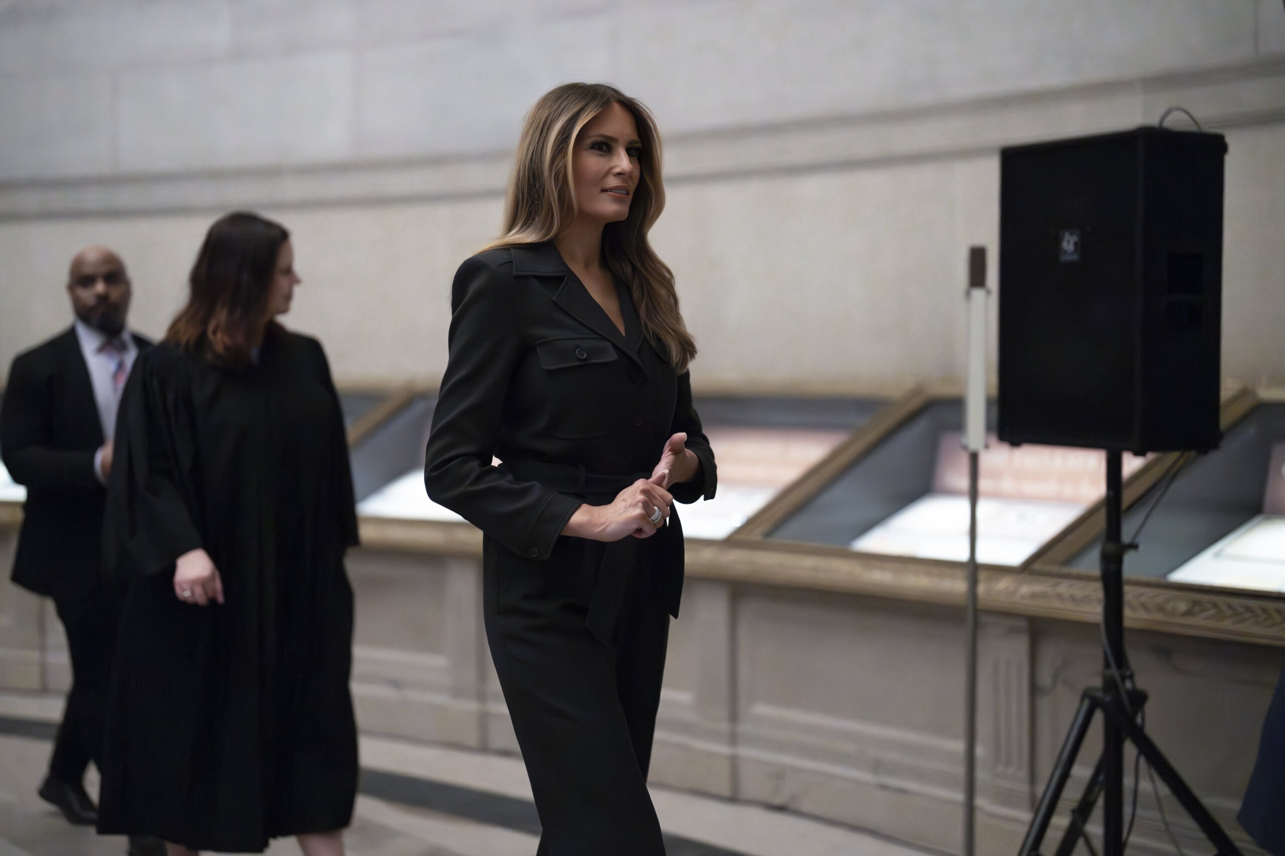 In A Rare Appearance, Melania Trump Welcomes New Citizens At A National ...