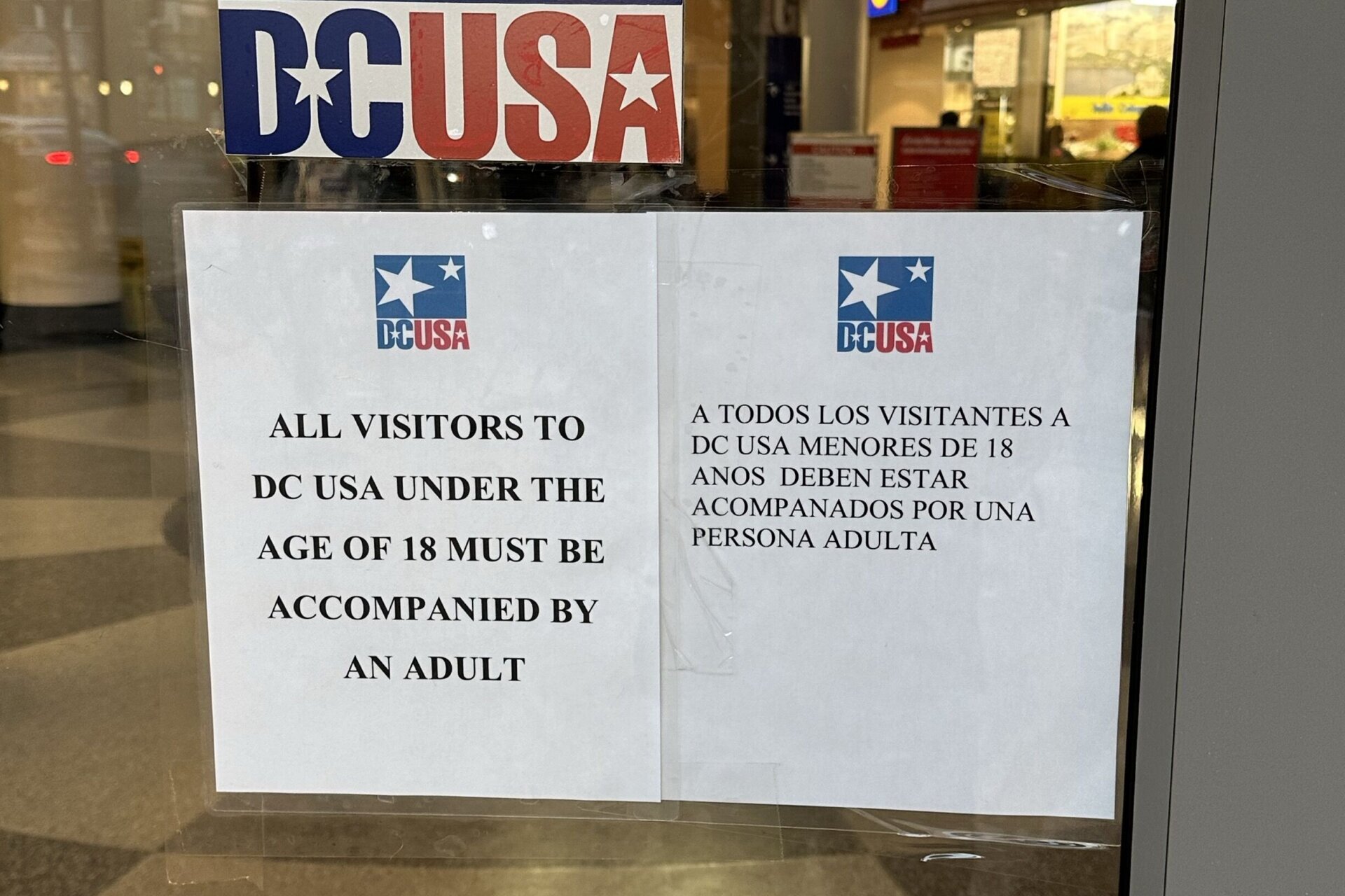 华盛顿商场推出新政策，旨在减少未成年人在商店中的单独行动