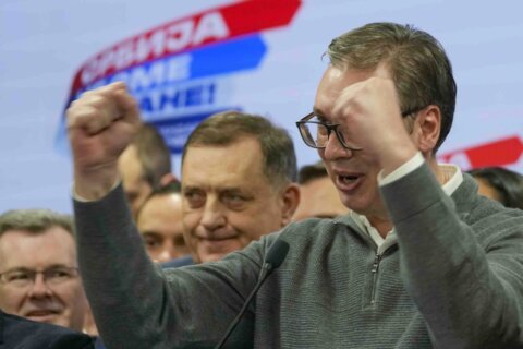 Serbia's opposition takes to the streets claiming election fraud in Sunday's vote