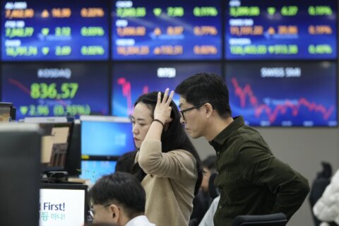 Stock market today: Asian shares are mostly higher after the Dow hits a record high, US dollar falls