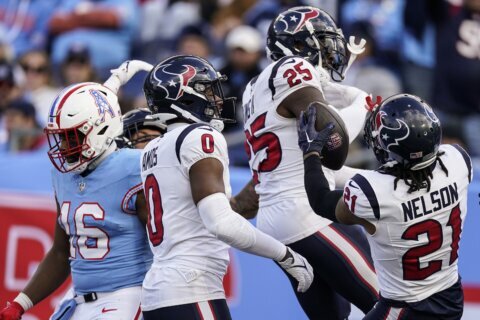 Texans win without Stroud, beating Titans 19-16 on Fairbairn's 54-yard field goal in OT