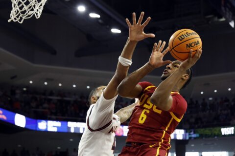 Auburn controls USC 91-75 in Bronny James' first road game