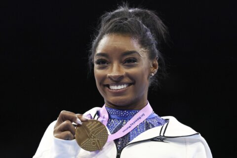 Gymnastics star Simone Biles named AP Female Athlete of the Year a third time after dazzling return