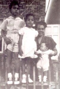 Louise Miller with her children