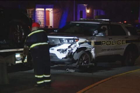 Alexandria officer hospitalized after cruiser struck by carjacked vehicle