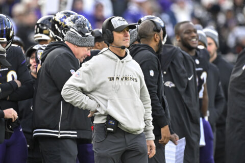 John Harbaugh has reason to dance after another dominant performance by the Ravens