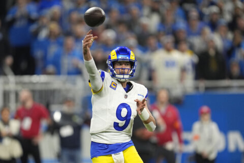 Rams’ Stafford falls just short of leading another comeback win in Detroit against his former team