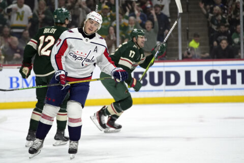 Johansson scores twice against former team, Wild beat Capitals 5-3 for 3rd straight win