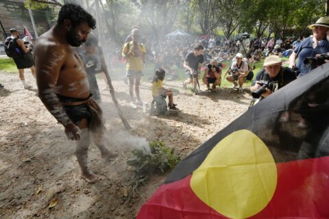 Australians protest British colonization on a national holiday some mark as 'Invasion Day'