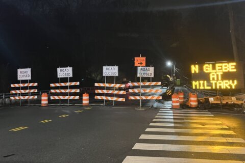 Nightly closures of Glebe Road near Chain Bridge continue through February