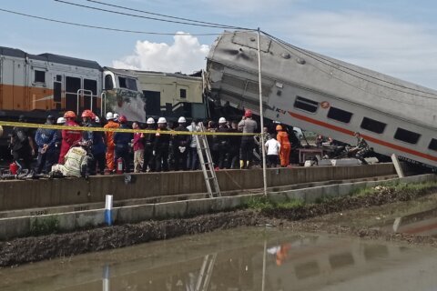 Trains collide on Indonesia's main island of Java, killing at least 4 people