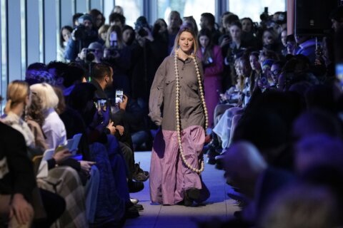 MILAN FASHION PHOTOS: Simon Cracker’s upcycled looks are harmonized with dyeing. K-Way pops color