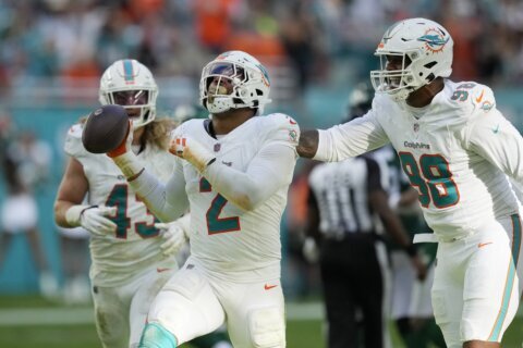 Dolphins pass rusher Bradley Chubb done for season with torn ACL