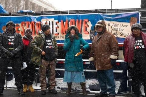 Rallying in the snow: ‘Don’t Mute DC’ protest arena move outside Capital One Arena
