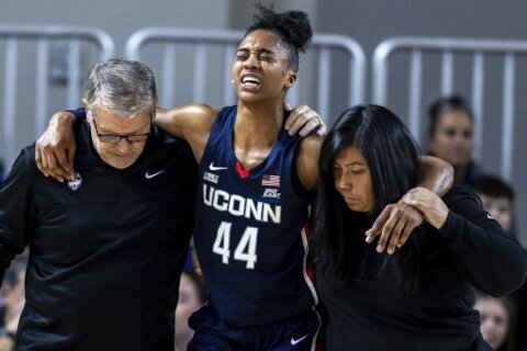 Aubrey Griffin's knee injury confirmed as an ACL tear that will end the UConn forward's season