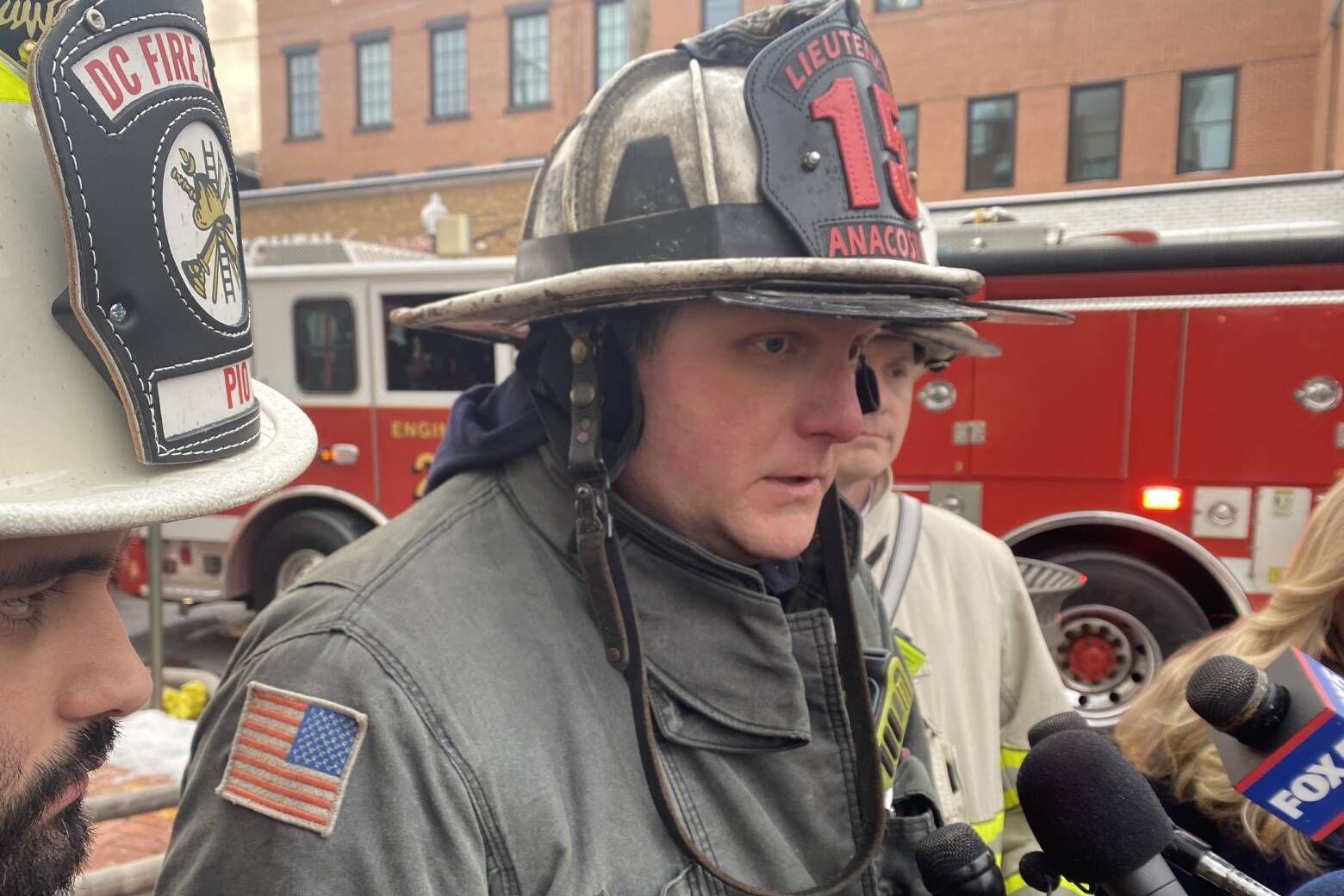 Lt. Ryan Bolton with D.C. Fire and EMS was one of the first firefighters on the scene. (WTOP/John Domen)