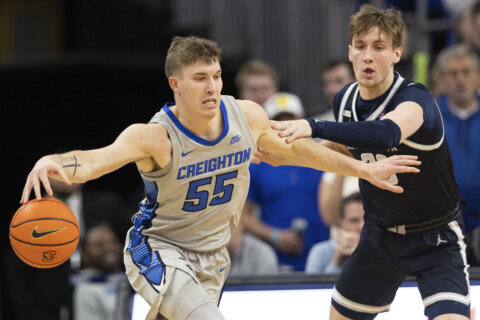 Scheierman records No. 17 Creighton’s first triple-double since 1985 in 94-72 win over Georgetown