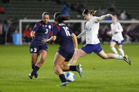 Olivia Moultrie scores twice and the US women down the Dominican Republic 5-0