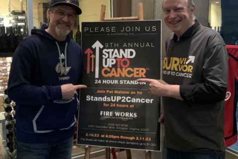 Alexandria man ‘stands up to cancer’ for 24 hours straight — for what may be his final time