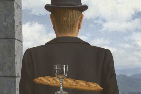 A painting by René Magritte may fetch $64 million at an auction marking a century of surrealism