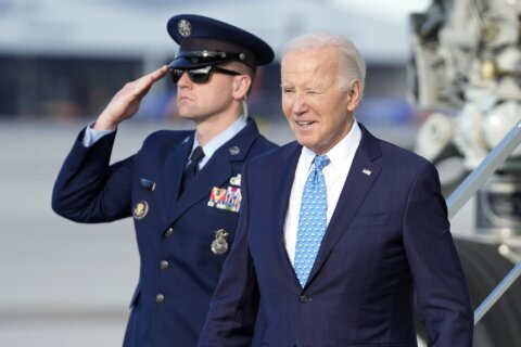 Biden meets with friendly autoworkers in Michigan, but avoids angry Gaza protesters