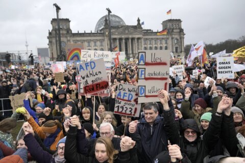 At least 150,000 gather in Berlin to protest the far right