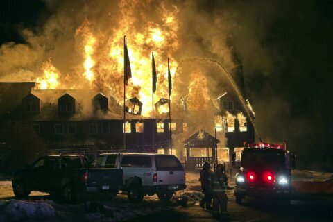 Fire destroys Minnesota's historic Lutsen Lodge on Lake Superior