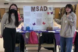 Maryland Students Against Drugs members Kaitlyn Hong and Grace Chee