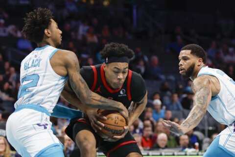 Raptors overcome 45-point game from Miles Bridges to beat Hornets 123-117