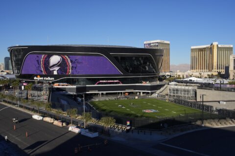 A look at Las Vegas’ glitzy Allegiant Stadium, the host for Chiefs vs. 49ers Super Bowl