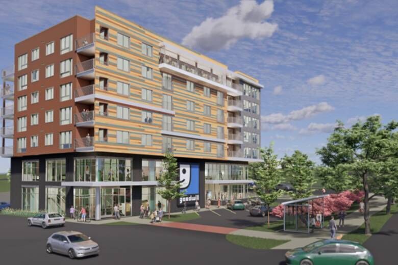 Rendering of the proposed project. (Courtesy Goodwill of Greater Washington)
