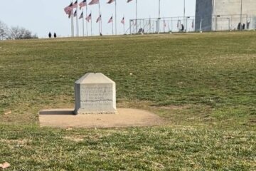 The Jefferson Pier was not only supposed to be the original site of a famous DC monument, but also the center of DC  and the prime meridian of the entire U.S.  (WTOP/Matt Kaufax)