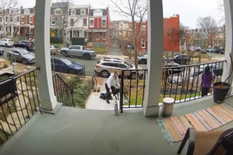 DC woman narrowly escapes being hit by a stolen car that drove through her front yard