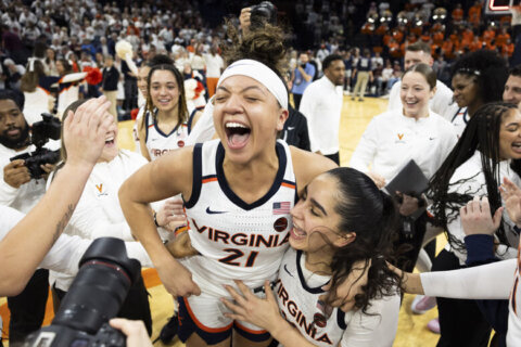Johnson scores 21 points, Virginia beats No. 5 Virginia Tech after star Kitley leaves with injury