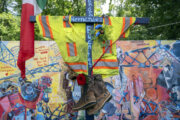 Memorial for Baltimore bridge collapse victims vandalized