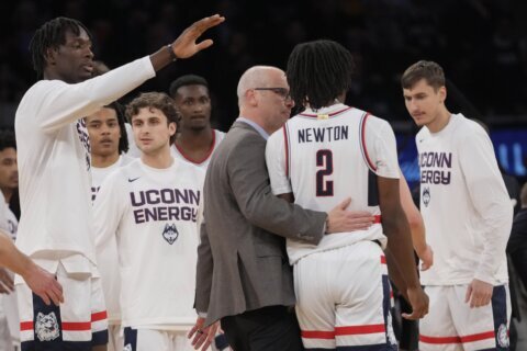Reigning NCAA champ UConn tops the East Region bracket as the No. 1 overall seed in March Madness