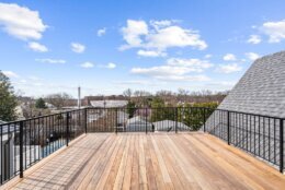 The house has a roof deck with views of Cleveland Park and the National Cathedral. (Courtesy Townsend Visuals)