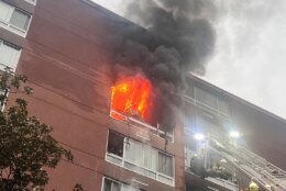 Fire in a Northwest DC apartment building