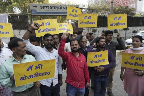 A Modi rival is arrested. Now, supporters of the opposition leader are protesting in India's capital
