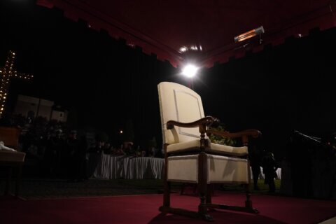 Pope presides over Easter Vigil after skipping Good Friday at the last minute